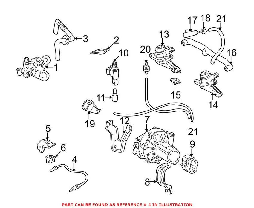 Mercedes Oxygen Sensor - Rear 0015402817